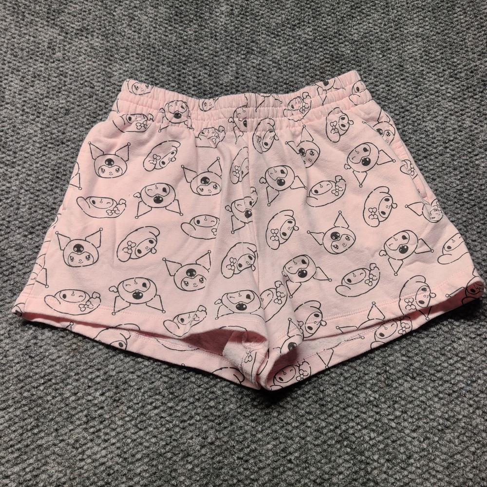 Hello Kitty Kuromi & My Melody Sanrio Sleep Lounge Shorts Womens M Pink Pull On